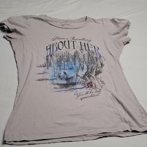 Disney Beige and Blue Graphic Tee